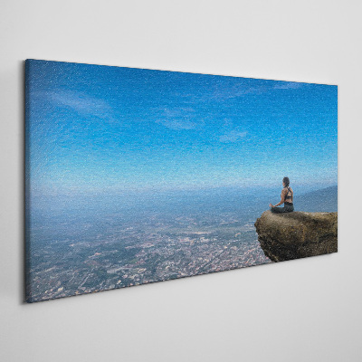 Tablou canvas Meditație pe vârful muntelui