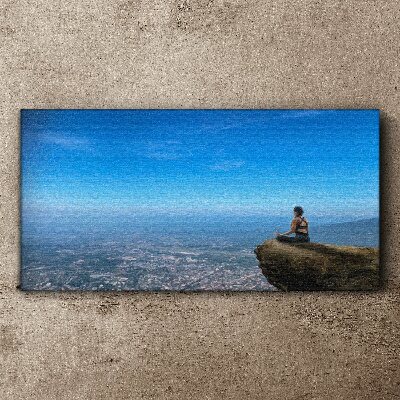 Tablou canvas Meditație pe vârful muntelui