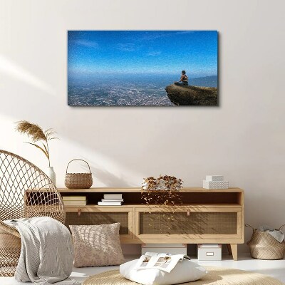 Tablou canvas Meditație pe vârful muntelui