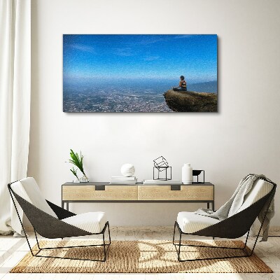 Tablou canvas Meditație pe vârful muntelui