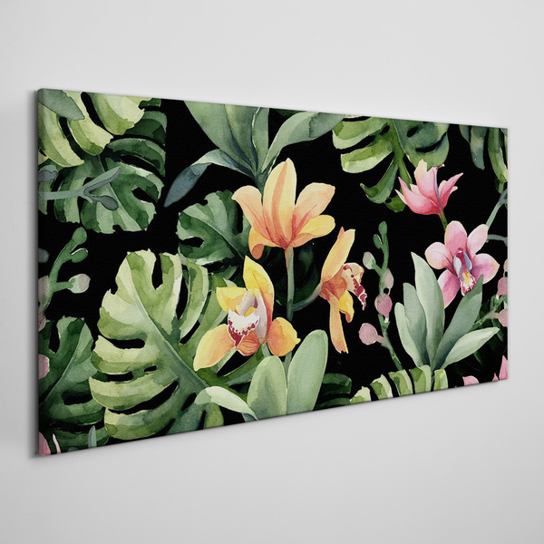 Tablou canvas Grădină tropicală în acuarelă