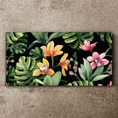 Tablou canvas Grădină tropicală în acuarelă