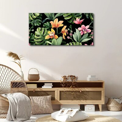 Tablou canvas Grădină tropicală în acuarelă