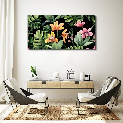 Tablou canvas Grădină tropicală în acuarelă