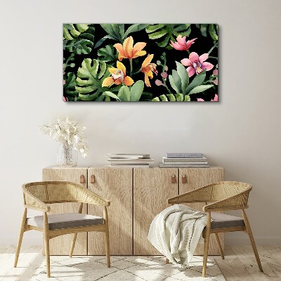 Tablou canvas Grădină tropicală în acuarelă