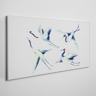 Tablou canvas Macarale dansând în albastru