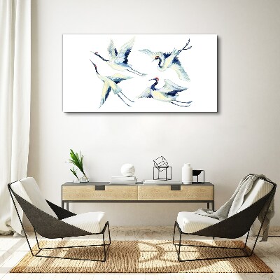 Tablou canvas Macarale dansând în albastru