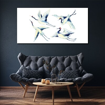 Tablou canvas Macarale dansând în albastru
