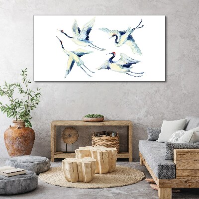 Tablou canvas Macarale dansând în albastru