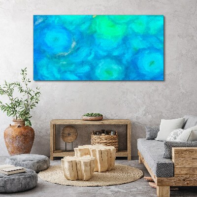 Tablou canvas Cercuri turcoaz în albastru