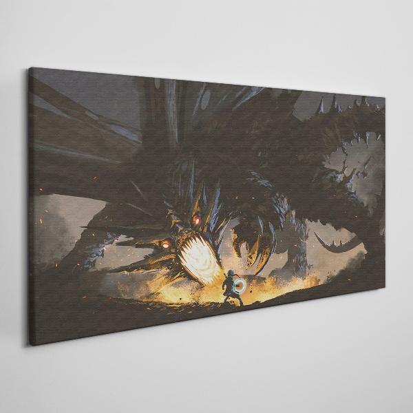 Tablou canvas Dragon în căldura bătăliei