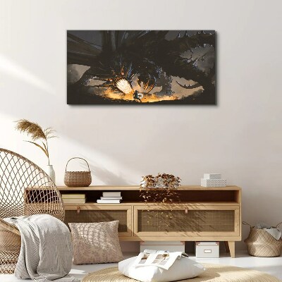 Tablou canvas Dragon în căldura bătăliei