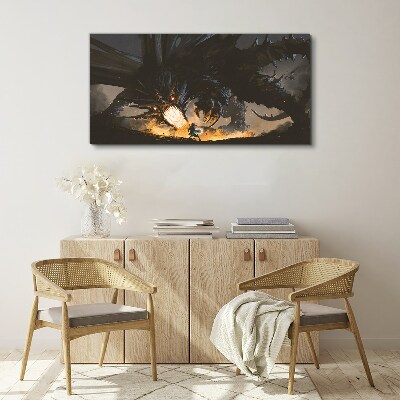 Tablou canvas Dragon în căldura bătăliei