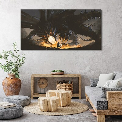 Tablou canvas Dragon în căldura bătăliei