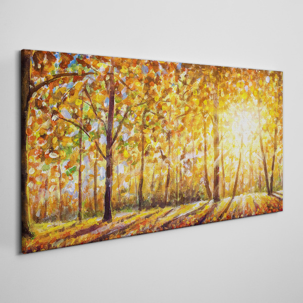 Tablou canvas Toamnă de aur în pădure