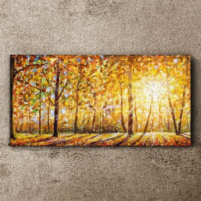 Tablou canvas Toamnă de aur în pădure