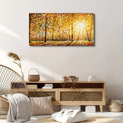 Tablou canvas Toamnă de aur în pădure