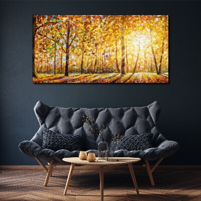 Tablou canvas Toamnă de aur în pădure