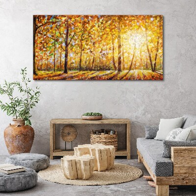 Tablou canvas Toamnă de aur în pădure