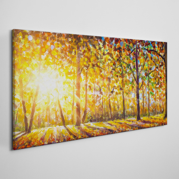 Tablou canvas Toamnă de aur în pădure