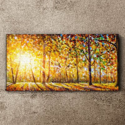Tablou canvas Toamnă de aur în pădure