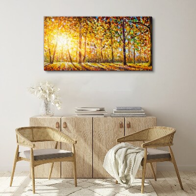 Tablou canvas Toamnă de aur în pădure