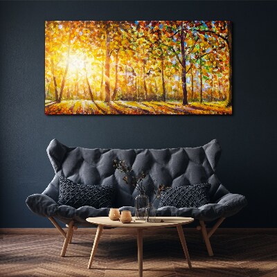 Tablou canvas Toamnă de aur în pădure