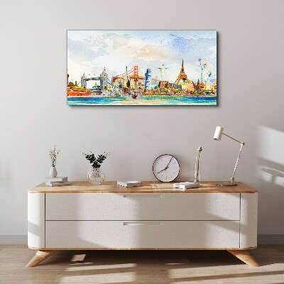 Tablou canvas Icoane ale lumii în culori