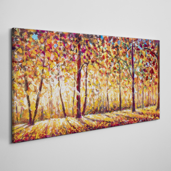 Tablou canvas Toamnă de aur în pădure