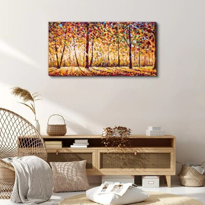Tablou canvas Toamnă de aur în pădure