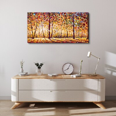 Tablou canvas Toamnă de aur în pădure