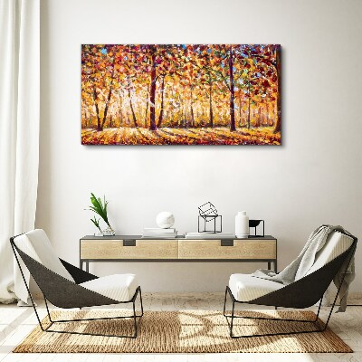 Tablou canvas Toamnă de aur în pădure