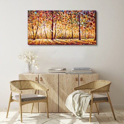 Tablou canvas Toamnă de aur în pădure