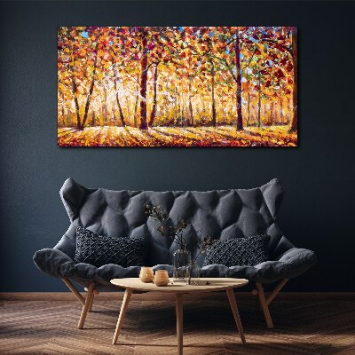 Tablou canvas Toamnă de aur în pădure