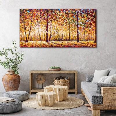 Tablou canvas Toamnă de aur în pădure
