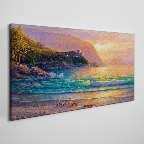 Tablou canvas O dimineață liniștită la malul mării