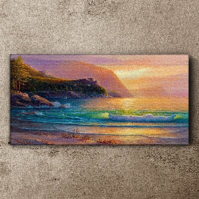Tablou canvas O dimineață liniștită la malul mării