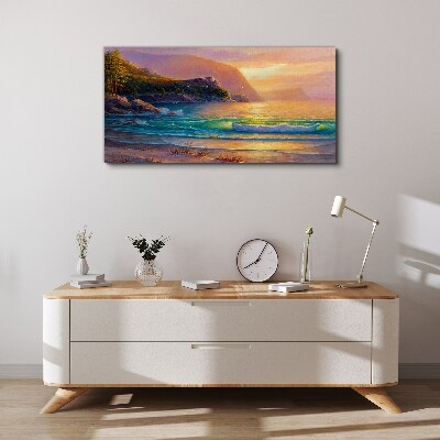 Tablou canvas O dimineață liniștită la malul mării
