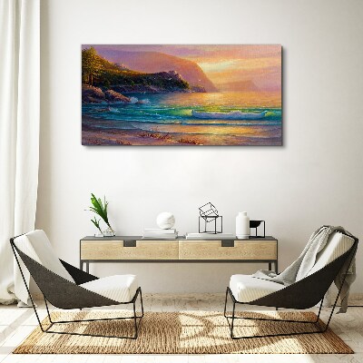 Tablou canvas O dimineață liniștită la malul mării
