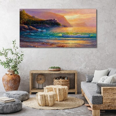Tablou canvas O dimineață liniștită la malul mării