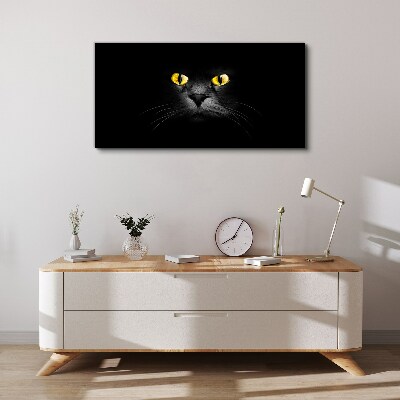 Tablou canvas Ochi de aur ai unei pisici în umbră