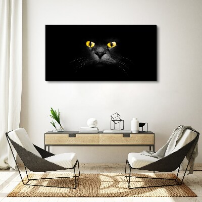 Tablou canvas Ochi de aur ai unei pisici în umbră