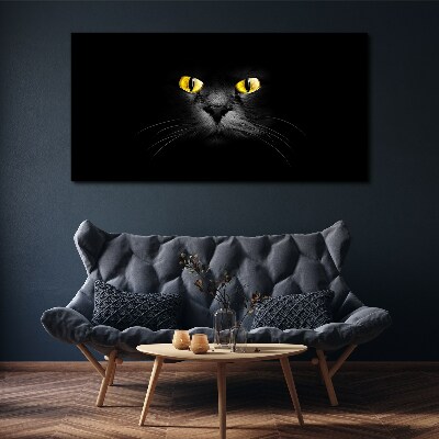 Tablou canvas Ochi de aur ai unei pisici în umbră