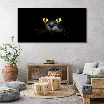 Tablou canvas Ochi de aur ai unei pisici în umbră