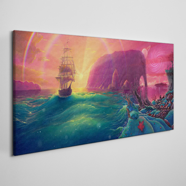 Tablou canvas O călătorie magică printr-un ocean plin de culoare