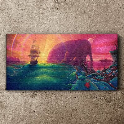Tablou canvas O călătorie magică printr-un ocean plin de culoare