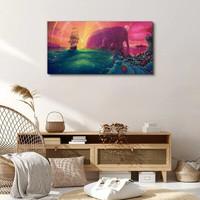 Tablou canvas O călătorie magică printr-un ocean plin de culoare