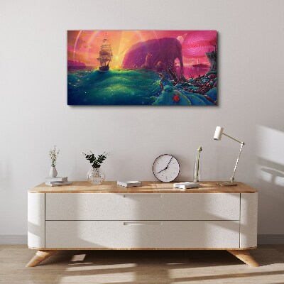 Tablou canvas O călătorie magică printr-un ocean plin de culoare