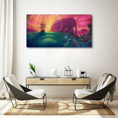 Tablou canvas O călătorie magică printr-un ocean plin de culoare