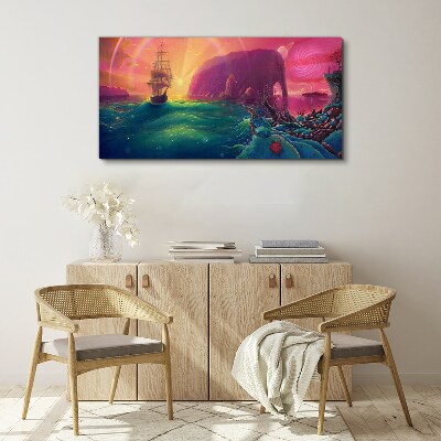 Tablou canvas O călătorie magică printr-un ocean plin de culoare